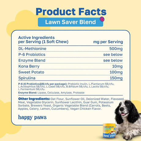 HAPPY PAWS - Happy Paws Lawn Saver Dog Chews 100 Masticables 2 Pack - The Red Vitamin MX - Salud De Tracto Urinario Para Perros - {{ shop.shopifyCountryName }}