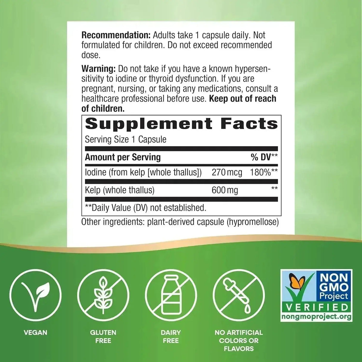 NATURE'S WAY - Nature's Way Kelp 600Mg. 180 Capsulas - The Red Vitamin MX - Suplementos Alimenticios - {{ shop.shopifyCountryName }}