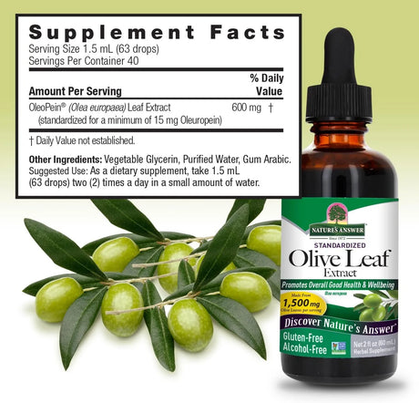 NATURE´S ANSWER - Nature's Answer Olive Leaf Extract 2 Fl.Oz. - The Red Vitamin MX - Suplementos Alimenticios - {{ shop.shopifyCountryName }}