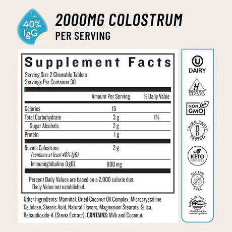 LEGENDAIRY MILK - Legendairy Milk Colostrum Vanilla 40% of IgG 30 Tabletas Masticables - The Red Vitamin MX - Suplementos Alimenticios - {{ shop.shopifyCountryName }}