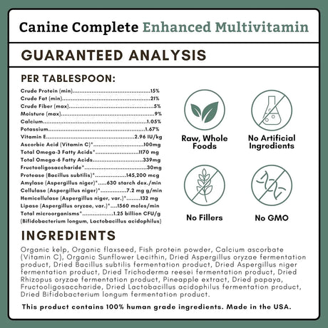 WHOLISTIC PET ORGANICS - Wholistic Pet Organics Canine Complete Dog Multivitamin 908Gr. - The Red Vitamin MX - Multivitamínicos Para Perros - {{ shop.shopifyCountryName }}