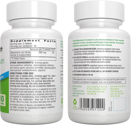 IGENNUS - Igennus Advanced Triple Magnesium Complex 60 Tabletas - The Red Vitamin MX - Suplementos Alimenticios - {{ shop.shopifyCountryName }}