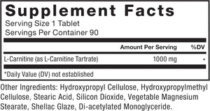 FORCE FACTOR - FORCE FACTOR L-Carnitine 1000Mg. 90 Tabletas - The Red Vitamin MX - Suplementos Alimenticios - {{ shop.shopifyCountryName }}