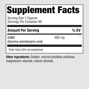 PURE FORMULAS - PureFormulas GABA 500Mg. 60 Capsulas - The Red Vitamin MX - Suplementos Alimenticios - {{ shop.shopifyCountryName }}