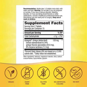 NATURE'S WAY - Nature's Way Ginkgold Advanced Ginkgo Extract 150 Tabletas - The Red Vitamin MX - Suplementos Alimenticios - {{ shop.shopifyCountryName }}