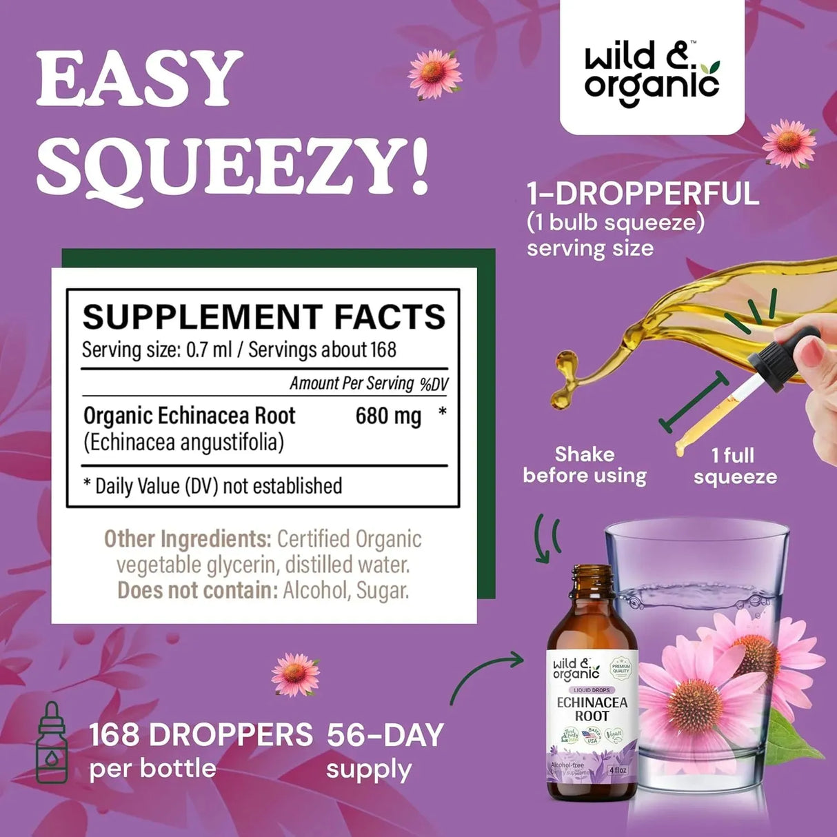 WILD & ORGANIC - Wild & Organic Echinacea Drops 4 Fl.Oz. - The Red Vitamin MX - Suplementos Alimenticios - {{ shop.shopifyCountryName }}