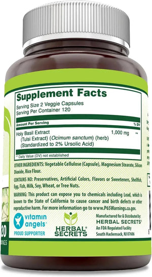 HERBAL SECRETS - Herbal Secrets Holy Basil 1000Mg. 240 Capsulas - The Red Vitamin MX - Suplementos Alimenticios - {{ shop.shopifyCountryName }}