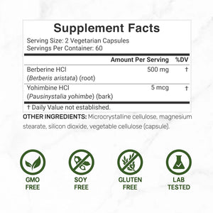 DEAL SUPPLEMENT - Deal Supplement Berberine with Yohimbine 500Mg. 120 Capsulas - The Red Vitamin MX - Suplementos Alimenticios - {{ shop.shopifyCountryName }}