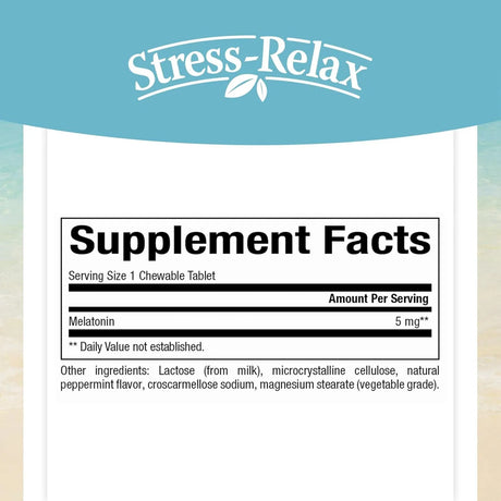 NATURAL FACTORS - Natural Factors Stress-Relax Melatonin 5Mg. 90 Tabletas Masticables - The Red Vitamin MX - Suplementos Alimenticios - {{ shop.shopifyCountryName }}