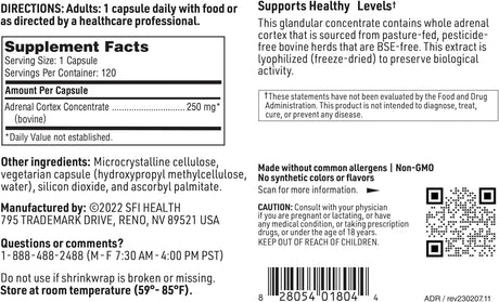KLAIRE LABS - Klaire Labs Adrenal Cortex 250Mg. 120 Capsulas - The Red Vitamin MX - Suplementos Alimenticios - {{ shop.shopifyCountryName }}