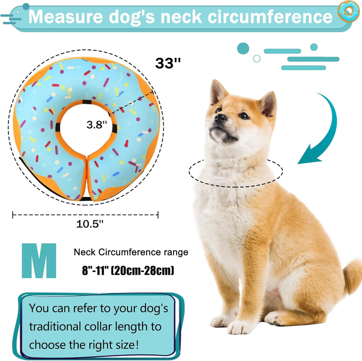 Cneo Recovery Donut Collar BLUE MEDIUM