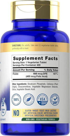 CARLYLE - Carlyle Folic Acid 400mcg 400 Tabletas - The Red Vitamin MX - Suplementos Alimenticios - {{ shop.shopifyCountryName }}