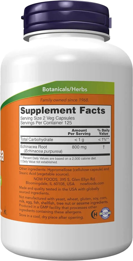 NOW SUPPLEMENTS - NOW Supplements Echinacea 400Mg. 250 Capsulas - The Red Vitamin MX - Suplementos Alimenticios - {{ shop.shopifyCountryName }}