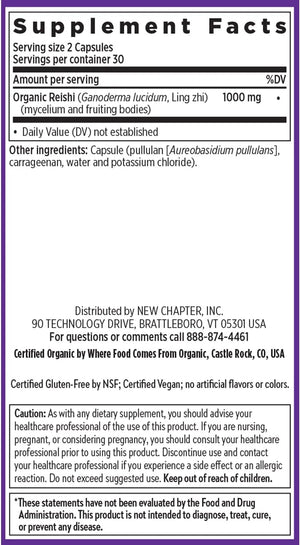 NEW CHAPTER - New Chapter Reishi Mushroom 60 Capsulas - The Red Vitamin MX - Suplementos Alimenticios - {{ shop.shopifyCountryName }}