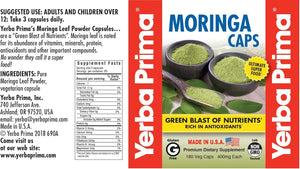 YERBA PRIMA - Yerba Prima Moringa 180 Capsulas - The Red Vitamin MX - Suplementos Alimenticios - {{ shop.shopifyCountryName }}