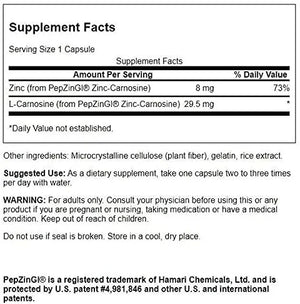 SWANSON - Swanson Ultra Zinc Carnosine 60 Capsulas - The Red Vitamin MX - Suplementos Alimenticios - {{ shop.shopifyCountryName }}