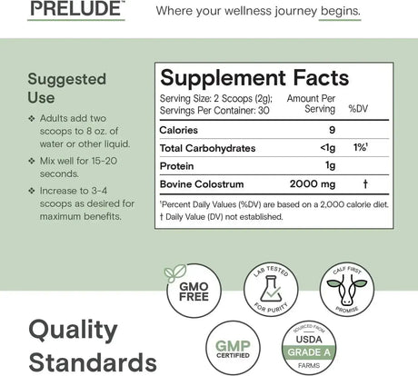 PRELUDE - Prelude Bovine Colostrum 30 Servicios Unflavored - The Red Vitamin MX - Suplementos Alimenticios - {{ shop.shopifyCountryName }}