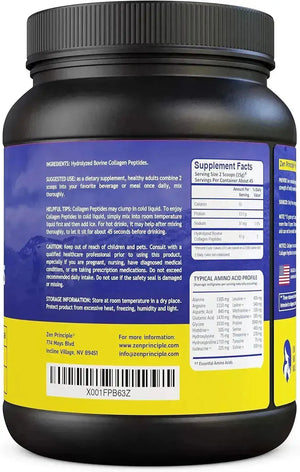 ZEN PRINCIPLE - Zen Principle Grass-Fed Collagen Peptides 1.5 Lb. - The Red Vitamin MX - Suplementos Alimenticios - {{ shop.shopifyCountryName }}