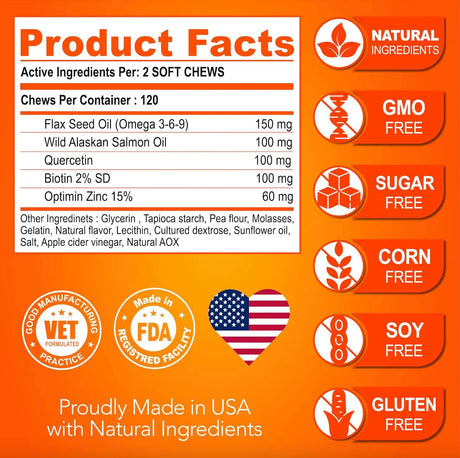 VET PROMISE - Vet Promise Omega 3 for Dogs 120 Masticables - The Red Vitamin MX - Aceite De Pescado Para Perros - {{ shop.shopifyCountryName }}