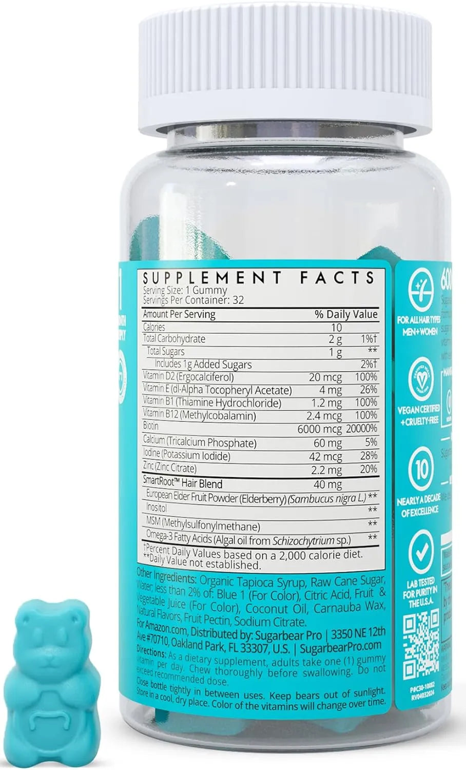 SUGARBEARPRO - SugarbearPRO Hair Vitamin Extra Strength Gummies - The Red Vitamin MX - Suplementos Alimenticios - {{ shop.shopifyCountryName }}