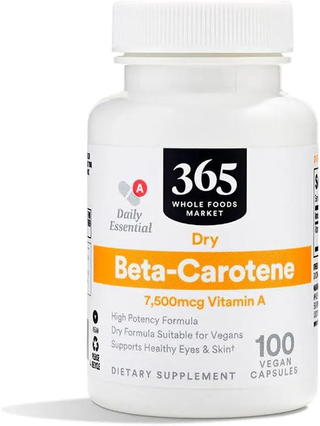 365 - 365 by Whole Foods Market, Beta Carotene Dry 15000mcg 100 Capsulas - The Red Vitamin MX - Suplementos Alimenticios - {{ shop.shopifyCountryName }}