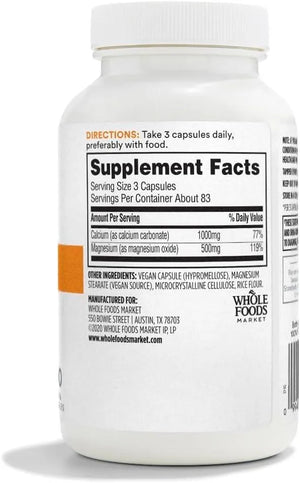 365 - 365 by Whole Foods Market Calcium 1000Mg. 250 Capsulas - The Red Vitamin MX - Suplementos Alimenticios - {{ shop.shopifyCountryName }}