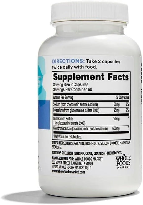 365 - 365 by Whole Foods Market Glucosamine Chondroitin 120 Capsulas - The Red Vitamin MX - Suplementos Alimenticios - {{ shop.shopifyCountryName }}