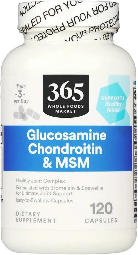 365 - 365 by Whole Foods Market Glucosamine Chondroitin and MSM 120 Capsulas - The Red Vitamin MX - Suplementos Alimenticios - {{ shop.shopifyCountryName }}