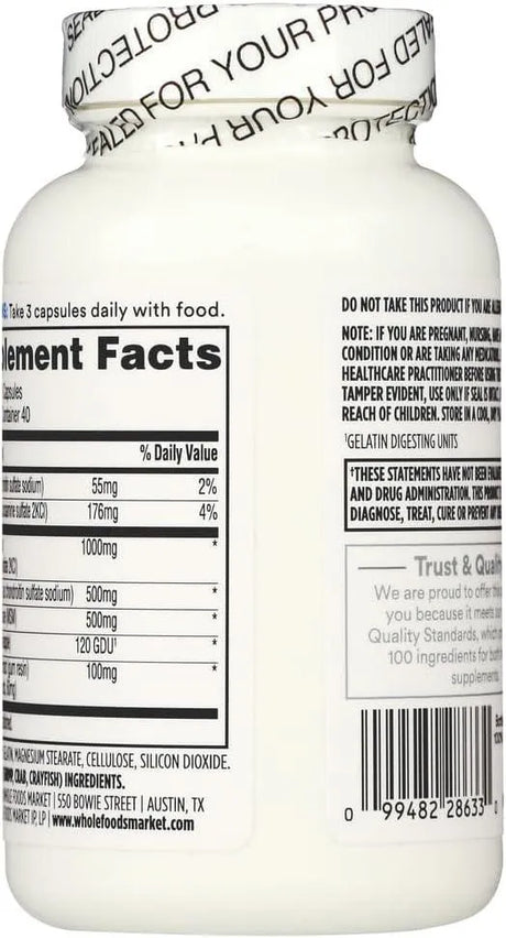 365 - 365 by Whole Foods Market Glucosamine Chondroitin and MSM 120 Capsulas - The Red Vitamin MX - Suplementos Alimenticios - {{ shop.shopifyCountryName }}