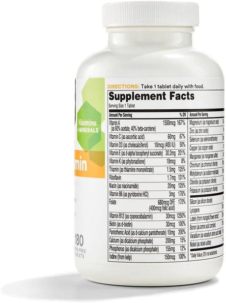 365 - 365 by Whole Foods Market Mature Adult Once Daily Multi 180 Tabletas - The Red Vitamin MX - Suplementos Alimenticios - {{ shop.shopifyCountryName }}