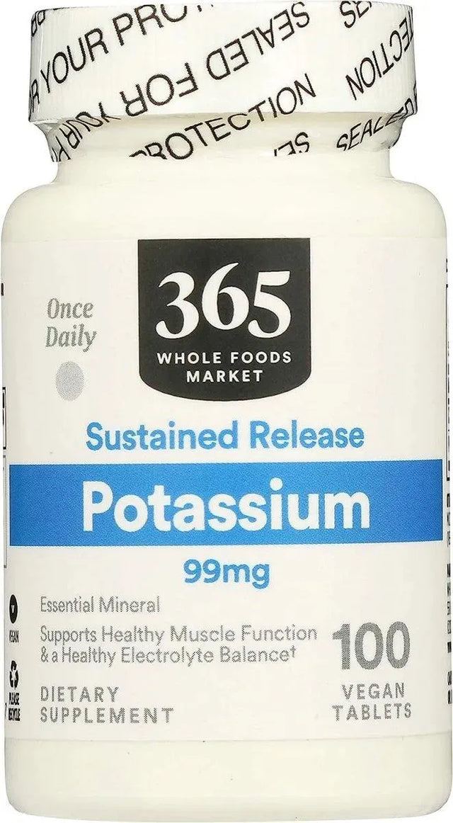 365 - 365 by Whole Foods Market Potassium 99Mg. 100 Tabletas - The Red Vitamin MX - Suplementos Alimenticios - {{ shop.shopifyCountryName }}