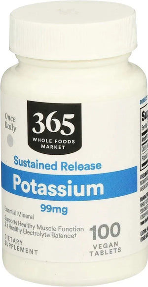 365 - 365 by Whole Foods Market Potassium 99Mg. 100 Tabletas - The Red Vitamin MX - Suplementos Alimenticios - {{ shop.shopifyCountryName }}