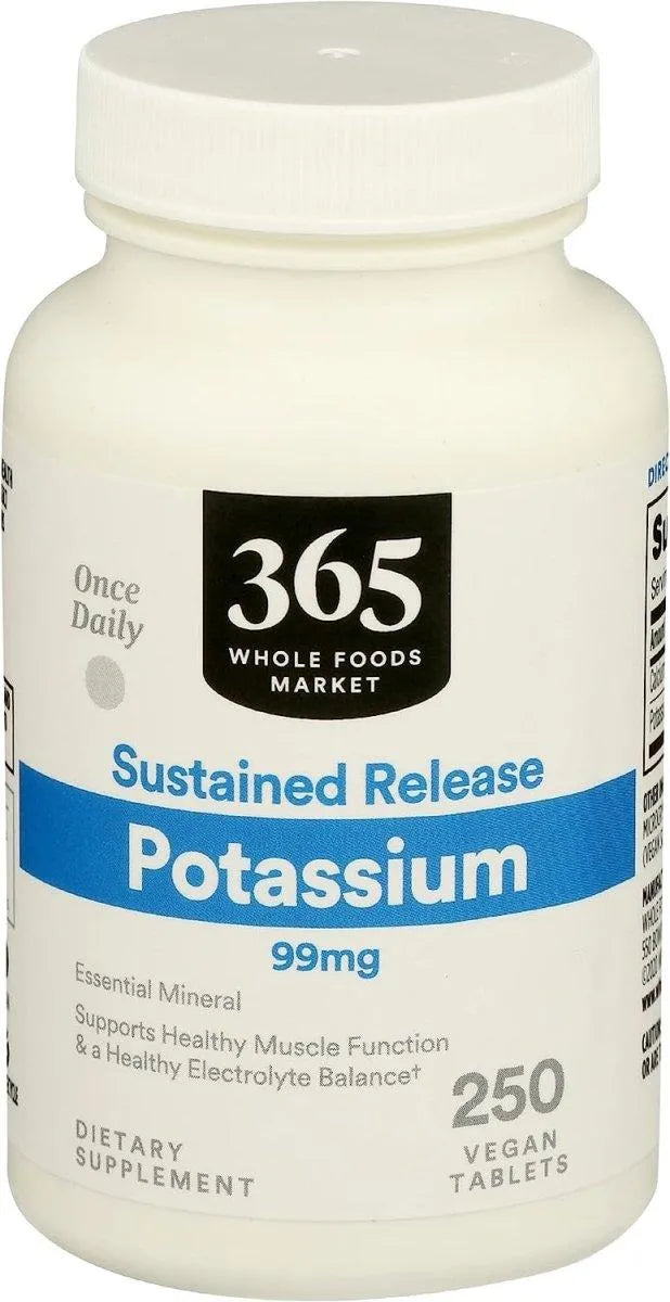 365 - 365 by Whole Foods Market Potassium 99Mg. 250 Tabletas - The Red Vitamin MX - Suplementos Alimenticios - {{ shop.shopifyCountryName }}