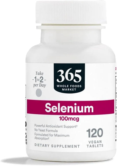 365 - 365 by Whole Foods Market Selenium 100mcg 120 Tabletas - The Red Vitamin MX - Suplementos Alimenticios - {{ shop.shopifyCountryName }}