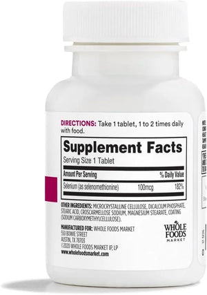 365 - 365 by Whole Foods Market Selenium 100mcg 120 Tabletas - The Red Vitamin MX - Suplementos Alimenticios - {{ shop.shopifyCountryName }}