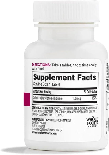 365 - 365 by Whole Foods Market Selenium 100mcg 120 Tabletas - The Red Vitamin MX - Suplementos Alimenticios - {{ shop.shopifyCountryName }}