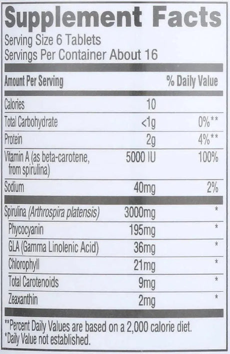 365 - 365 by Whole Foods Market Spirulina 3000Mg., 100 Tabletas - The Red Vitamin MX - Suplementos Alimenticios - {{ shop.shopifyCountryName }}