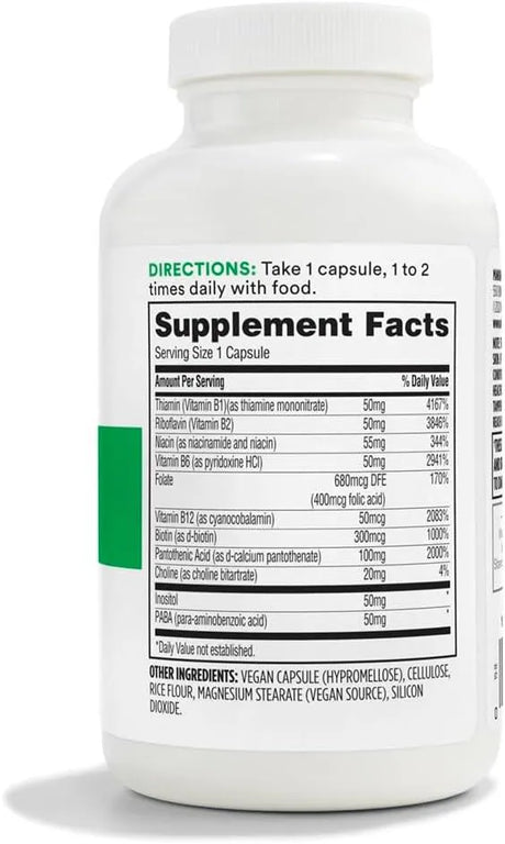 365 - 365 by Whole Foods Market Vitamin B50 Complex 180 Capsulas - The Red Vitamin MX - Suplementos Alimenticios - {{ shop.shopifyCountryName }}