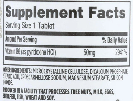 365 - 365 Everyday Value Vitamin B6 50Mg. 50 Tabletas - The Red Vitamin MX - Suplementos Alimenticios - {{ shop.shopifyCountryName }}