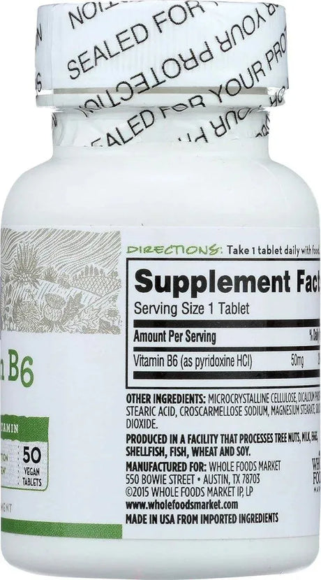 365 - 365 Everyday Value Vitamin B6 50Mg. 50 Tabletas - The Red Vitamin MX - Suplementos Alimenticios - {{ shop.shopifyCountryName }}