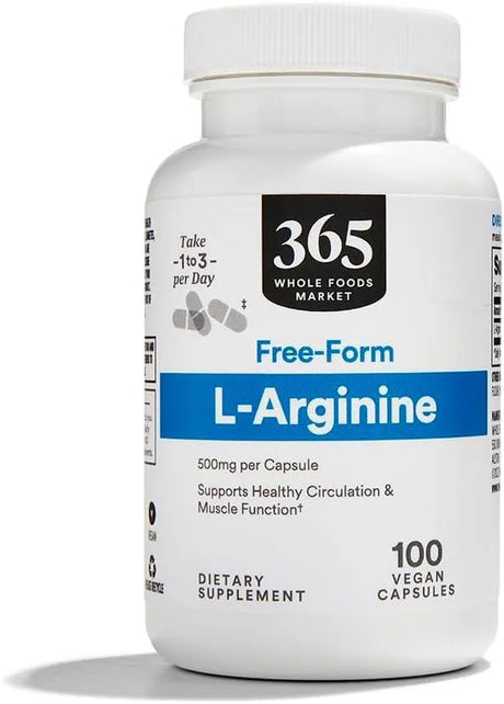 365 - 365 Whole Foods Market L Arginine 500Mg. 100 Capsulas - The Red Vitamin MX - Suplementos Alimenticios - {{ shop.shopifyCountryName }}