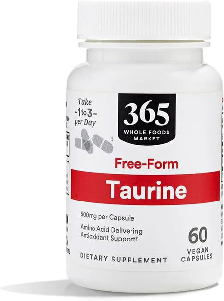 365 - 365 Whole Foods Market Taurine 500Mg. 60 Capsulas - The Red Vitamin MX - Suplementos Alimenticios - {{ shop.shopifyCountryName }}