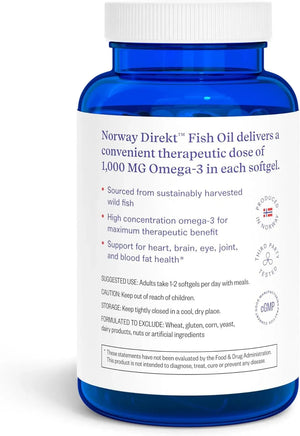 NORWAY DIREKT - Norway Direkt Omega-3 Fish Oil 2000Mg. 180 Capsulas Blandas - The Red Vitamin MX - Suplementos Alimenticios - {{ shop.shopifyCountryName }}
