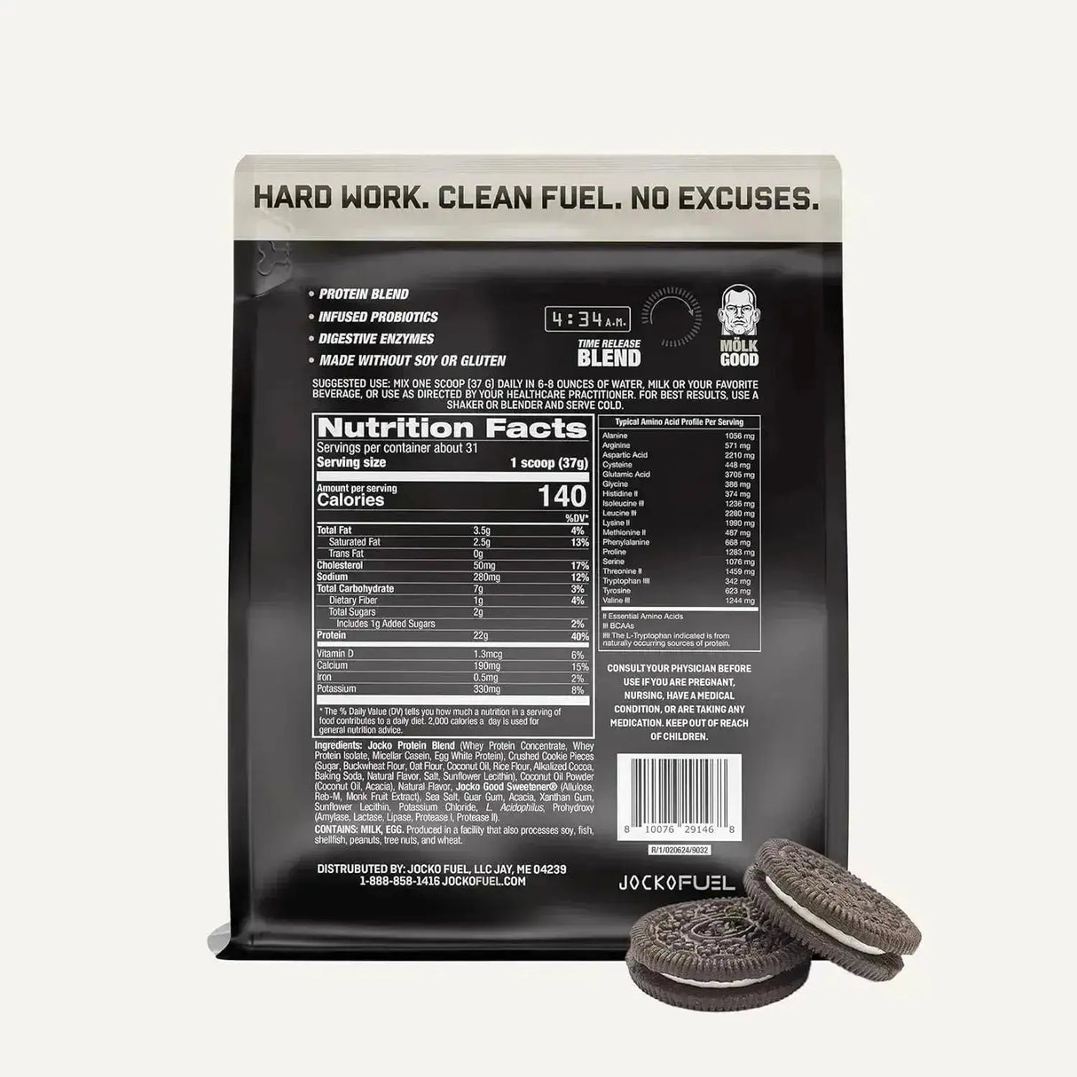 JOCKO FUEL - Jocko Mölk Whey Protein Powder Sugar Free 31 Servicios Cookies & Cream 1147Gr. - The Red Vitamin MX - Suplementos Alimenticios - {{ shop.shopifyCountryName }}