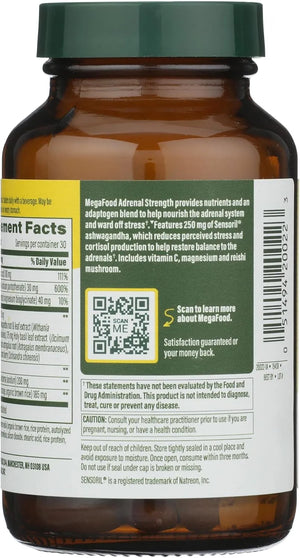 MEGAFOOD - MegaFood Adrenal Strength 60 Tabletas - The Red Vitamin MX - Suplementos Alimenticios - {{ shop.shopifyCountryName }}