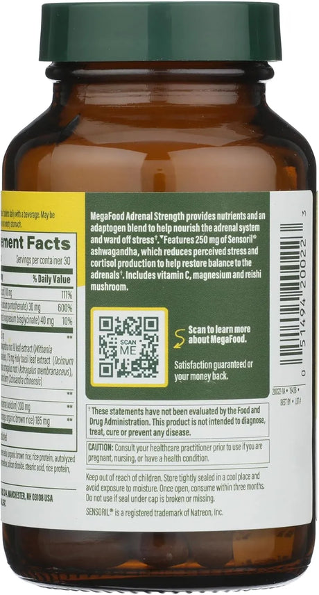 MEGAFOOD - MegaFood Adrenal Strength 60 Tabletas - The Red Vitamin MX - Suplementos Alimenticios - {{ shop.shopifyCountryName }}