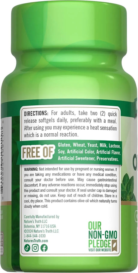 NATURE'S TRUTH - Nature's Truth Oregano Oil 4000Mg. 90 Capsulas Blandas - The Red Vitamin MX - Suplementos Alimenticios - {{ shop.shopifyCountryName }}