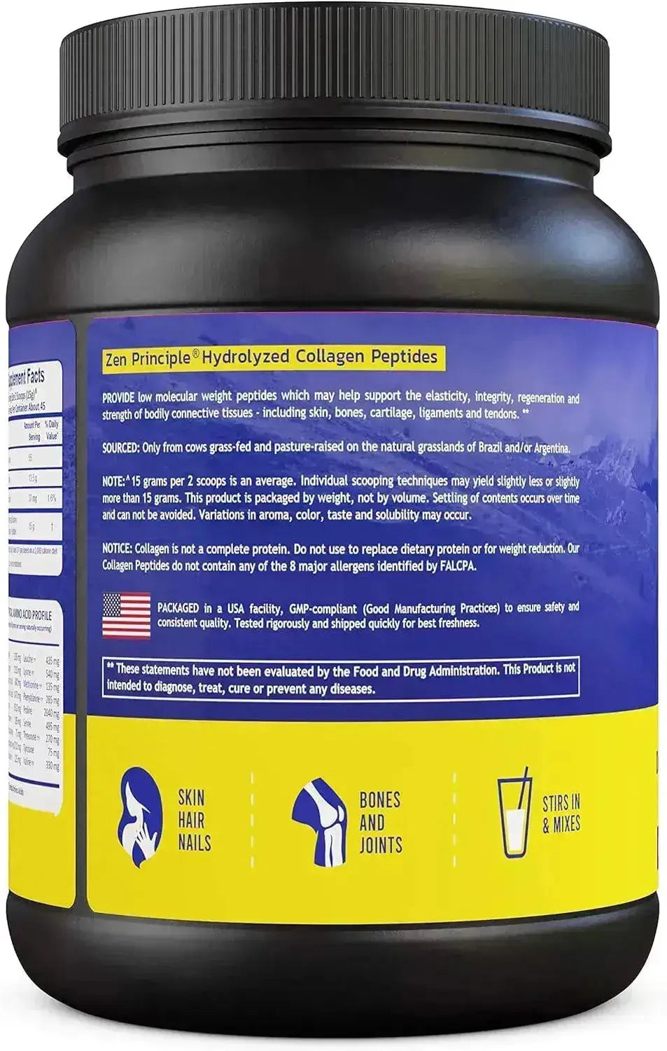 ZEN PRINCIPLE - Zen Principle Grass-Fed Collagen Peptides 1.5 Lb. - The Red Vitamin MX - Suplementos Alimenticios - {{ shop.shopifyCountryName }}