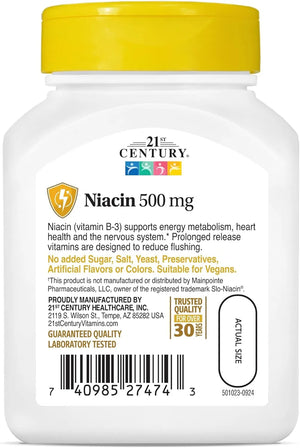 21ST CENTURY - 21st Century Niacin 500Mg. 100 Tabletas - The Red Vitamin MX - Suplementos Alimenticios - {{ shop.shopifyCountryName }}