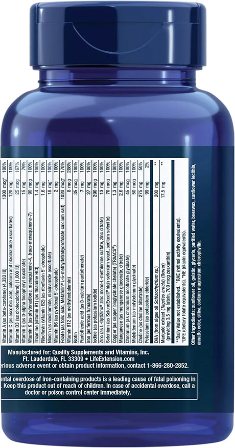 LIFE EXTENSION - Life Extension Prenatal Advantage 120 Capsulas Blandas - The Red Vitamin MX - Suplementos Alimenticios - {{ shop.shopifyCountryName }}
